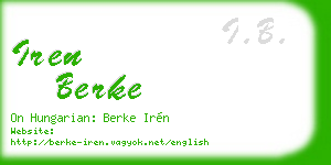 iren berke business card
